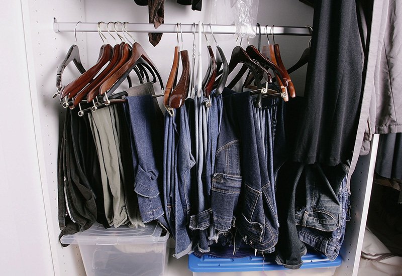 organizing jeans