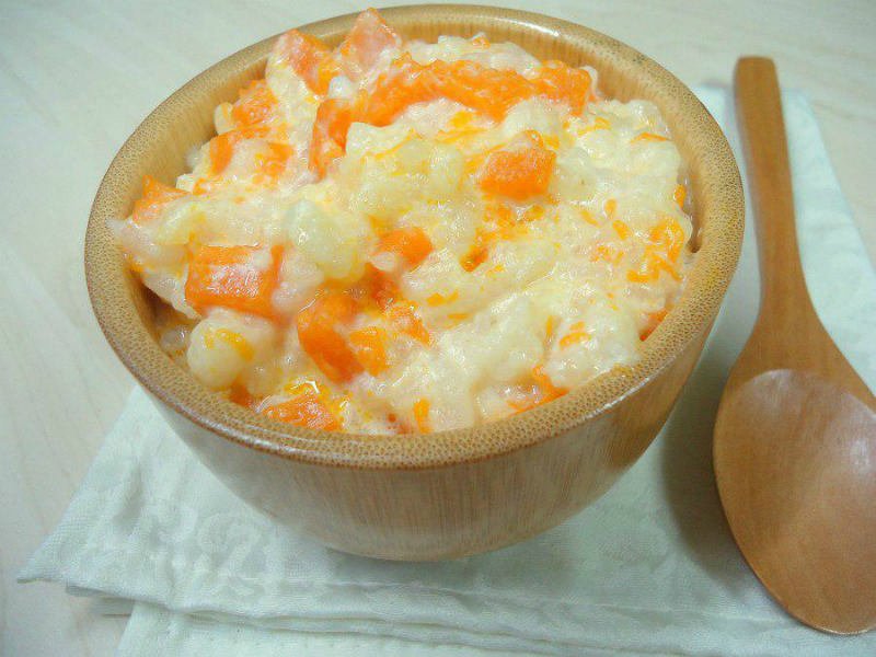 rice porridge with pumpkin