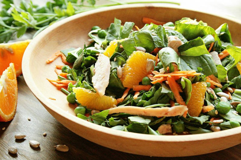 chicken breast salad with orange