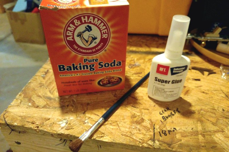 super glue baking soda