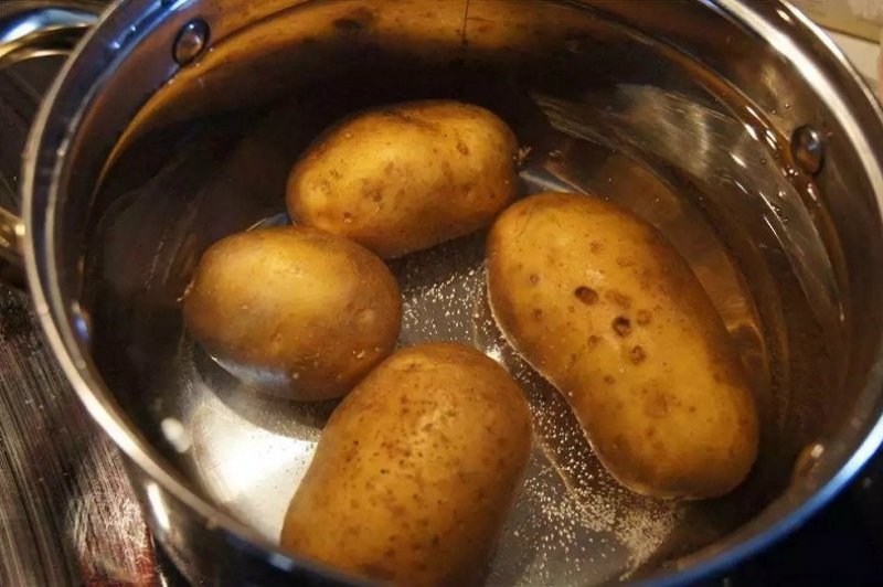 potatoes in salted water