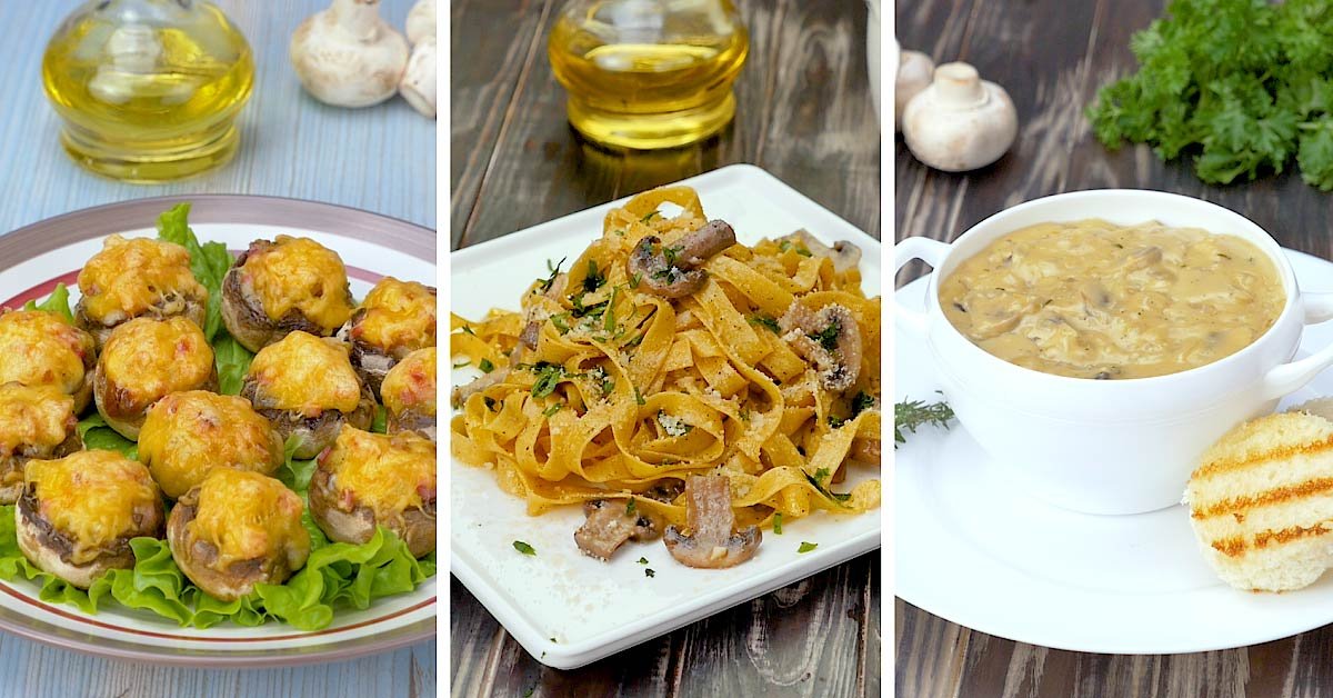 button mushroom dishes
