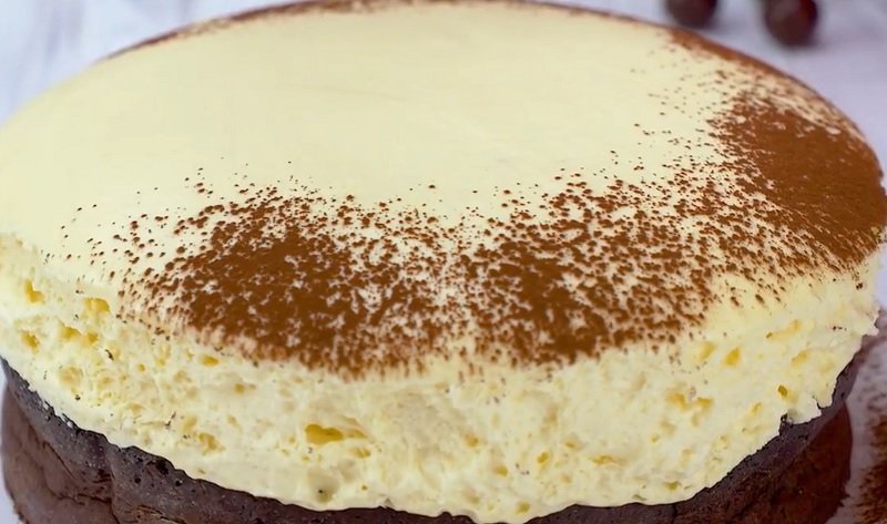truffle cake with white chocolate mousse