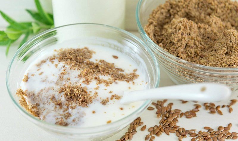 flaxseed flour with kefir