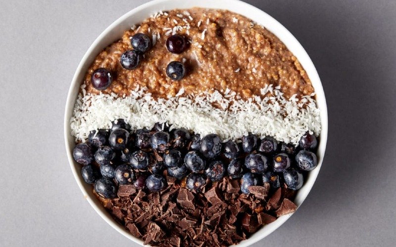 quinoa bowl with blueberries