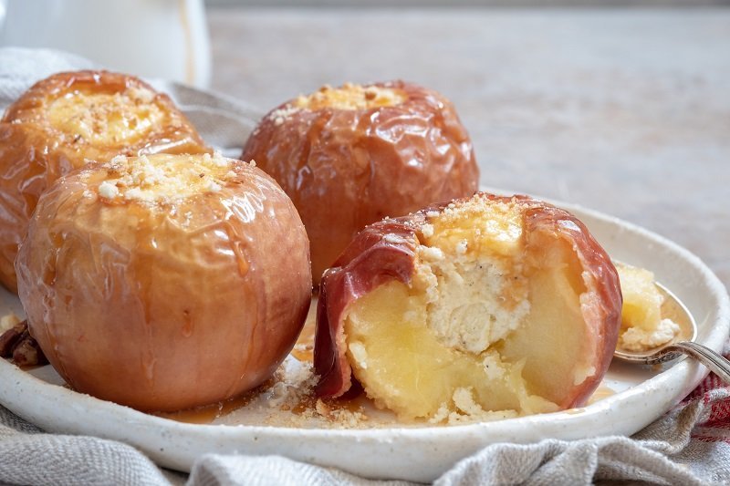 how to bake apples with cottage cheese