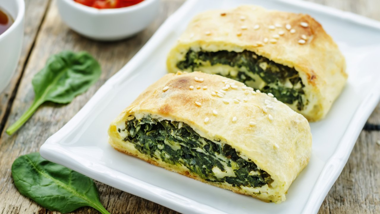 strudel with spinach