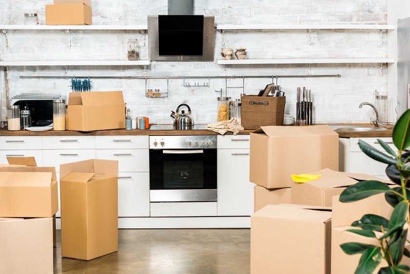 cluttered large kitchen