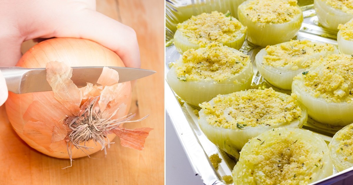 roasted onions with cheese