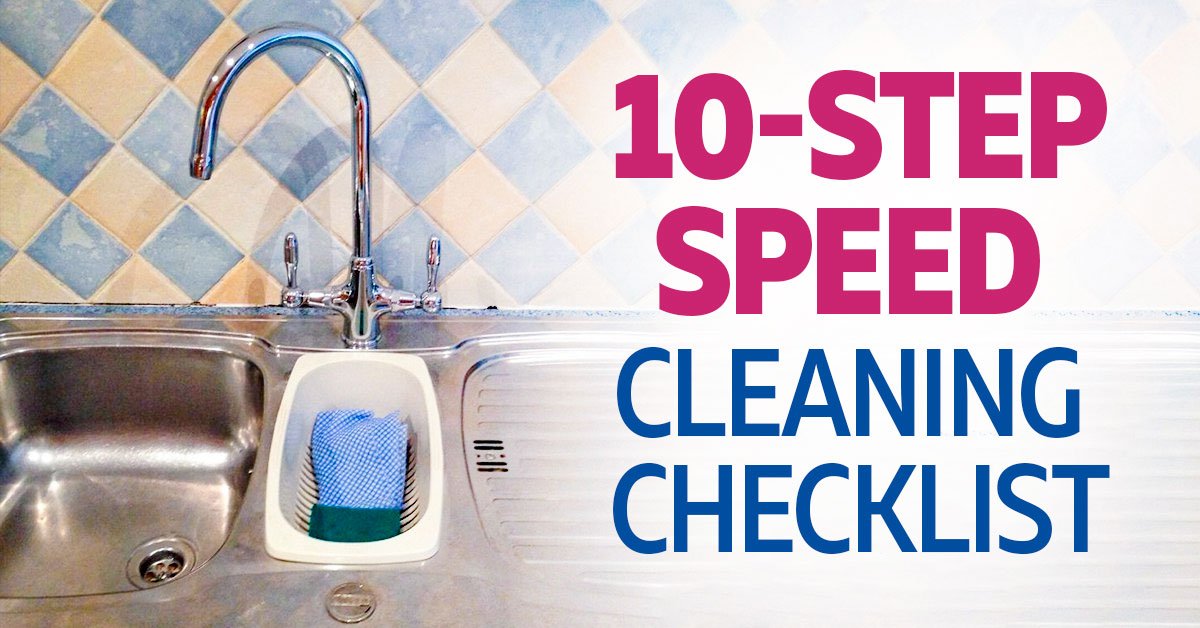 speed cleaning the kitchen