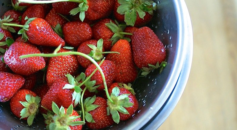 strawberry stems