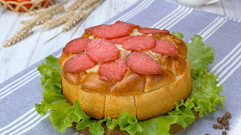stuffed bread with sausage