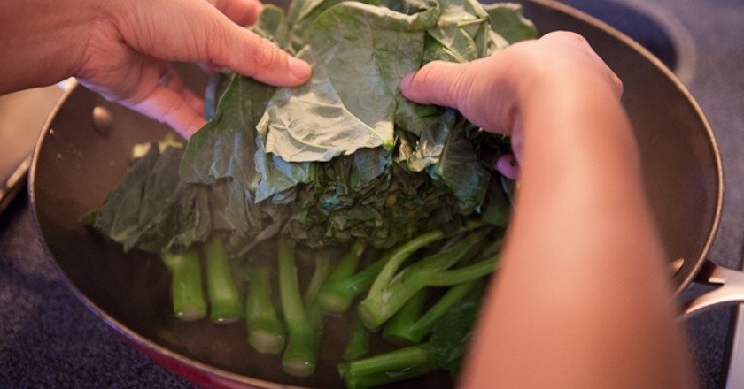 broccoli leaves and stalks