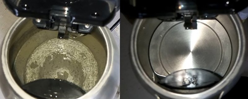 remove limescale from the kettle