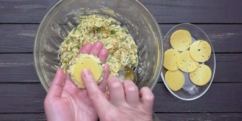 egg patties with cheese