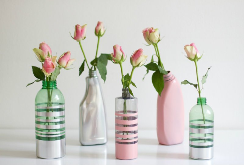 plastic bottle vase