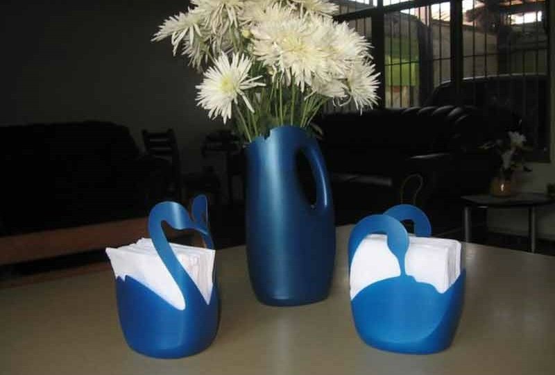 plastic bottle vase