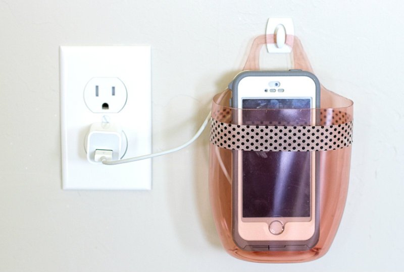 plastic bottle charger holder