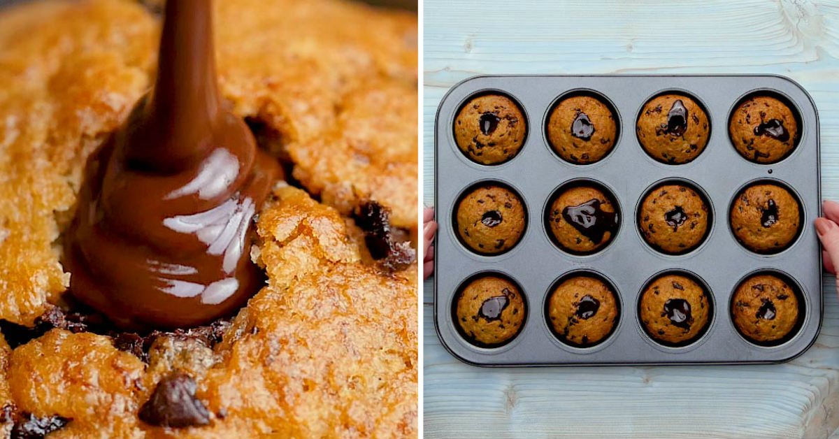 Banana Muffins With Chocolate Chips