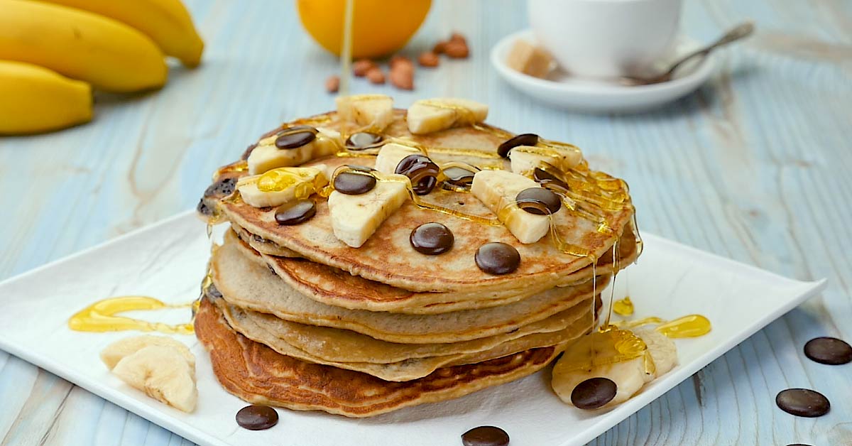 Banana Pancakes With Chocolate Chips