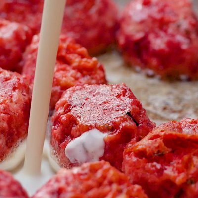 beet and curd gnocchi