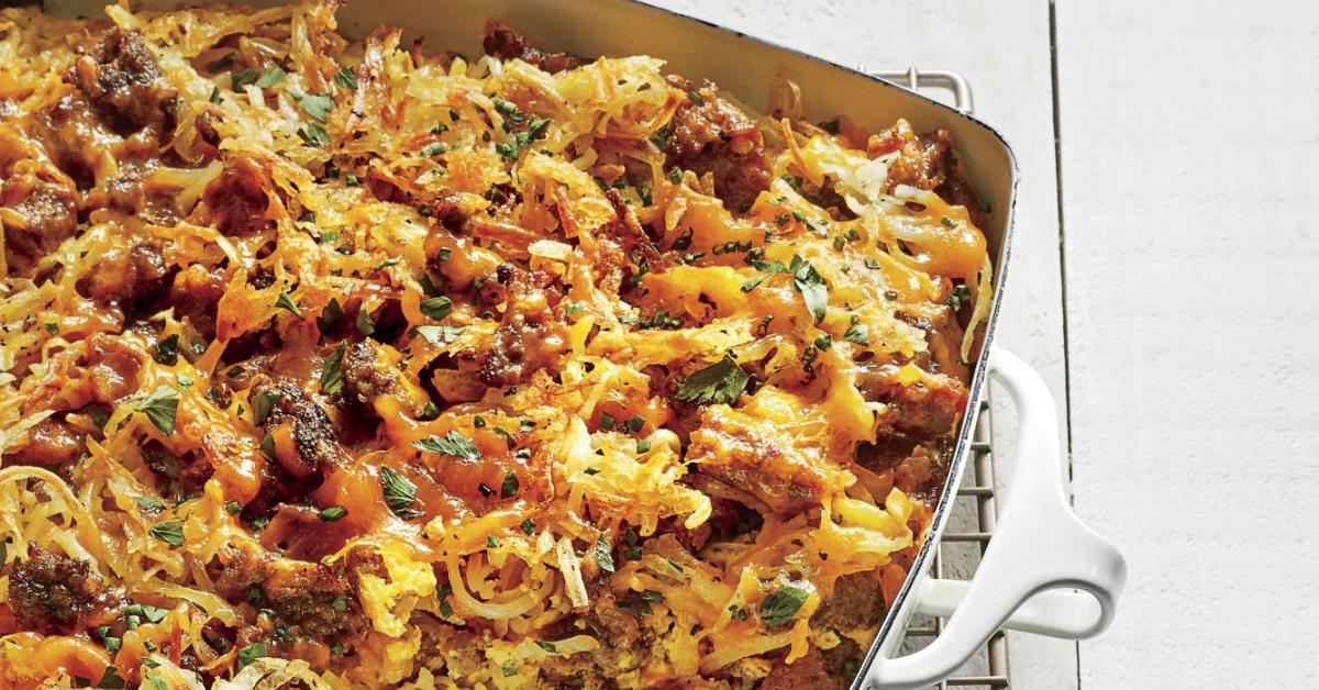 Breakfast Casserole With Hash Browns and Sausage