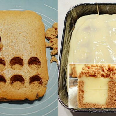 cake with vanilla pudding