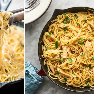 carbonara with chicken
