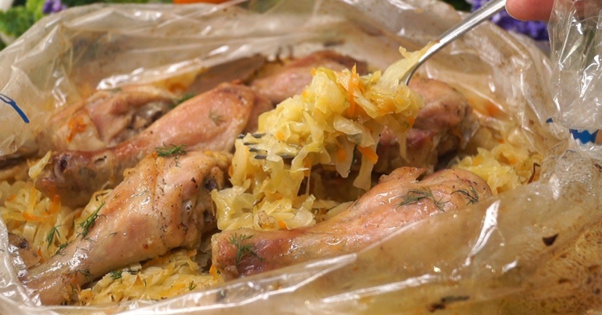 Chicken Leg Quarters With Cabbage