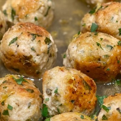 chicken piccata meatballs