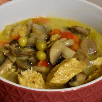 chicken soup with mushrooms