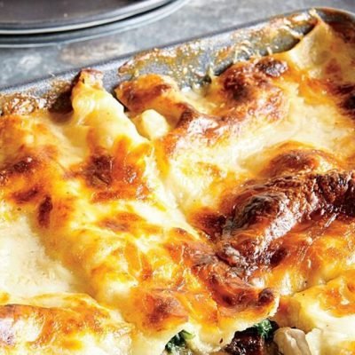 chicken spinach mushroom lasagna