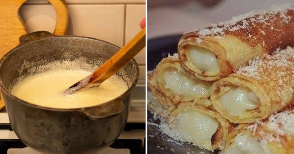 Crepes With Creme Anglaise