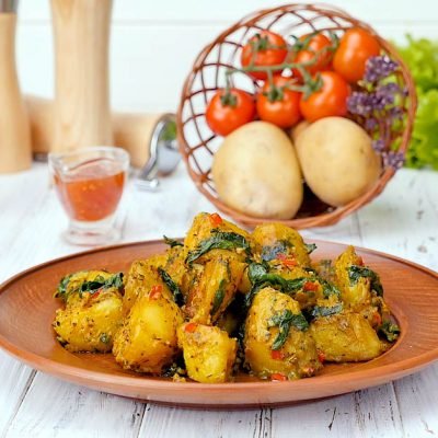 potatoes with spinach