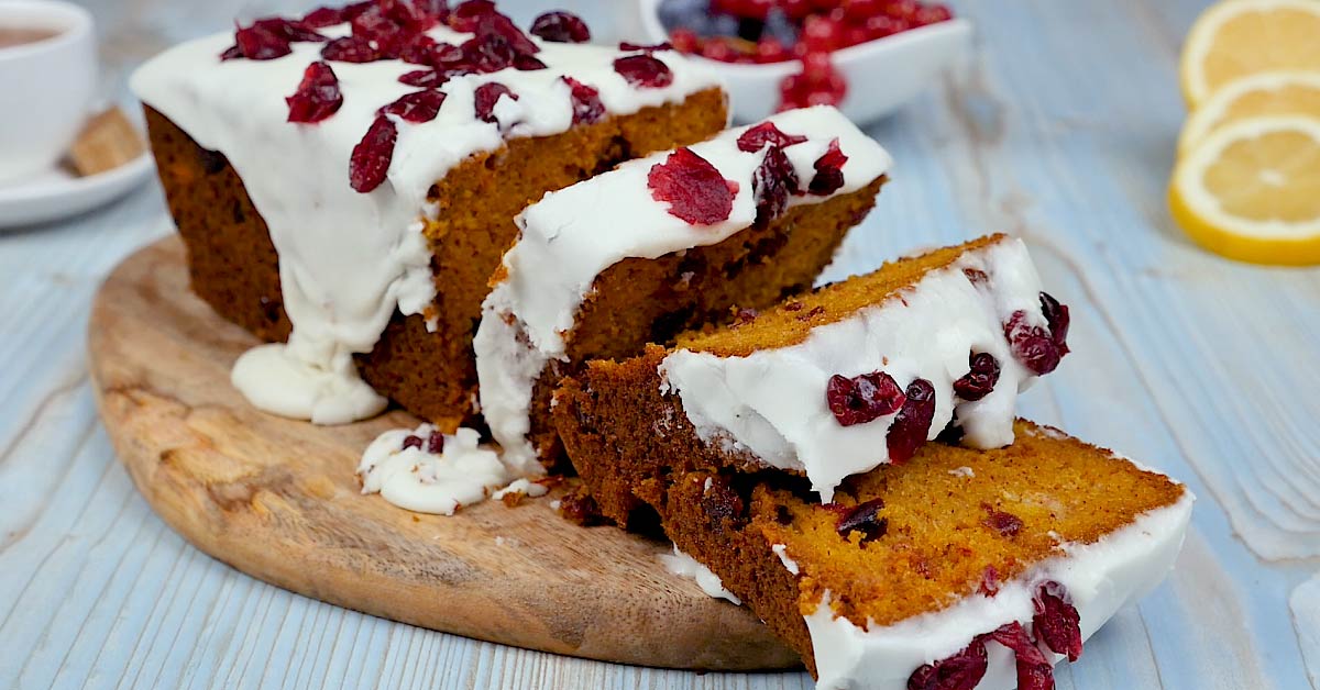 Dried Cranberry Carrot Pound Cake