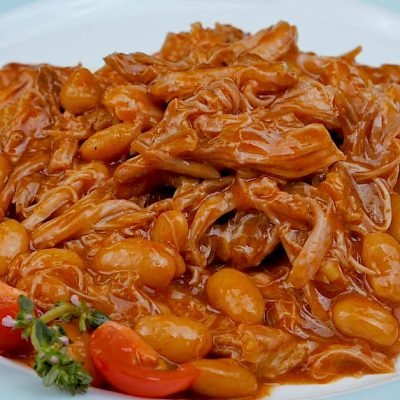 easy pulled pork and beans