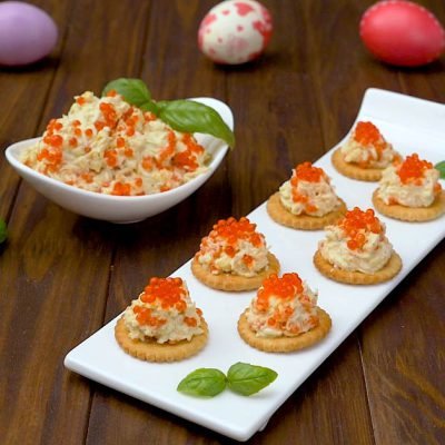 egg pate with caviar