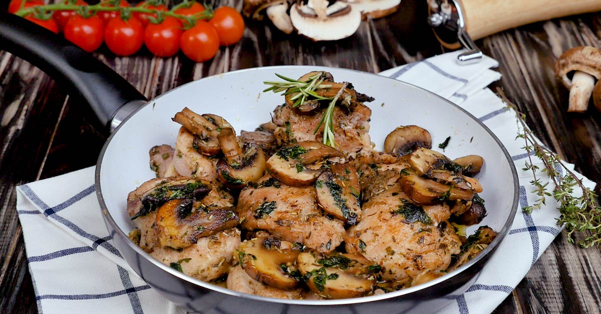 Garlic Mushroom Chicken Thighs