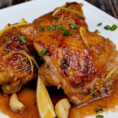 honey lemon garlic chicken thighs