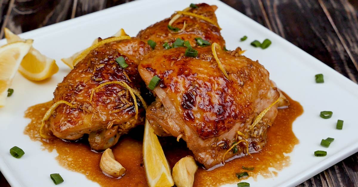 Honey Lemon Garlic Chicken Thighs