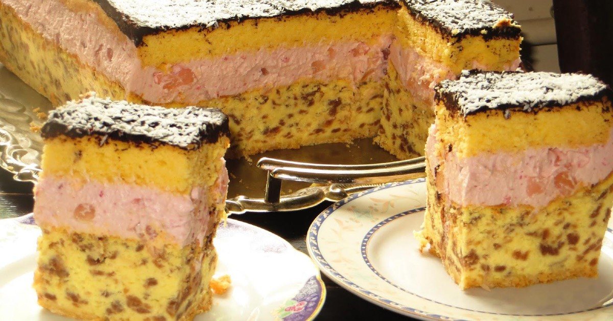 Layered Cottage Cheese Cake
