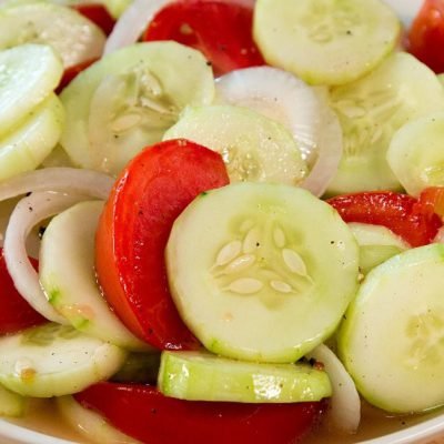 marinated cucumber and tomato salad