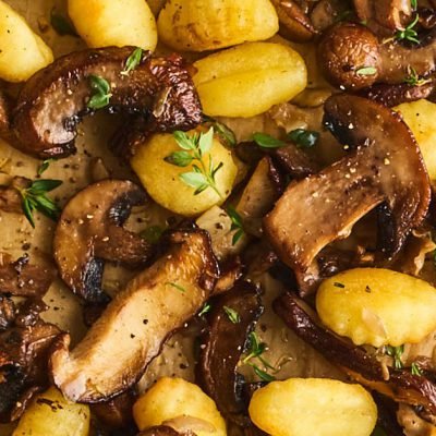 mixed mushroom gnocchi