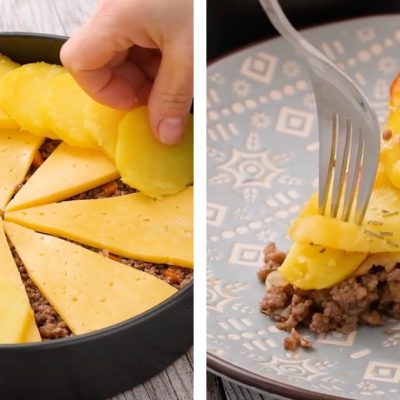 potato and meat pie