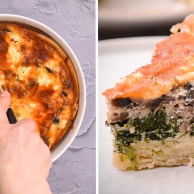 quiche mushrooms spinach