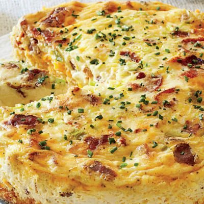 quiche with bacon and cheddar