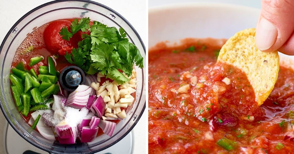 salsa in a blender