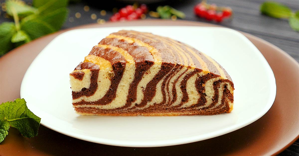 Simple Zebra-Striped Pie