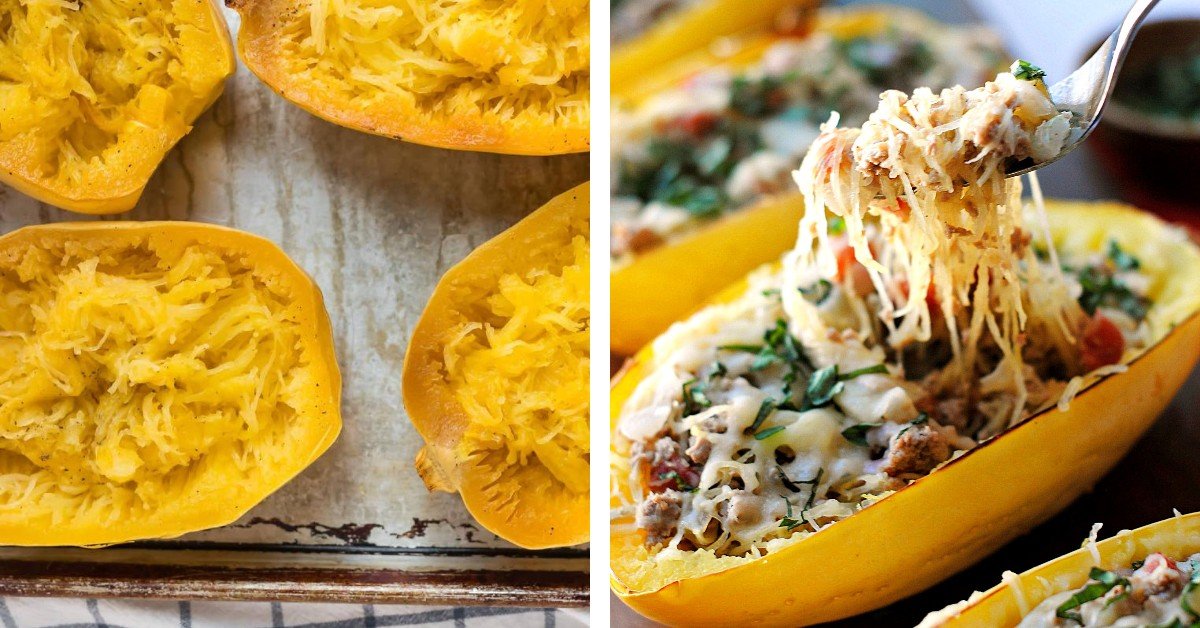 Spaghetti Squash Lasagna With Turkey and Spinach