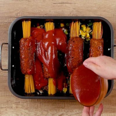 spaghetti-stuffed meatballs